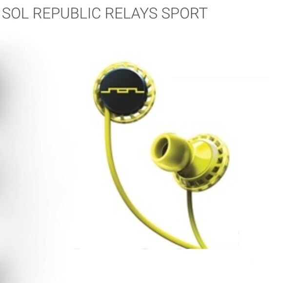 Sol Republic Relays Sport In Ear Wired Headphones Lime - Picture 1 of 4
